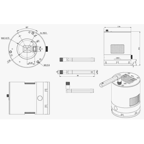 ZWO Kamera ASI 585 MC-Air Color