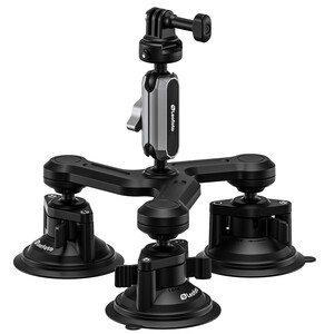 Leofoto LAC-05 Triple suction tripod for action cameras