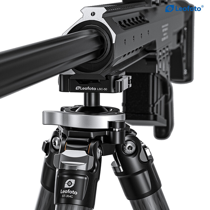 Leofoto ST-364C carbon tripod with rifle mount