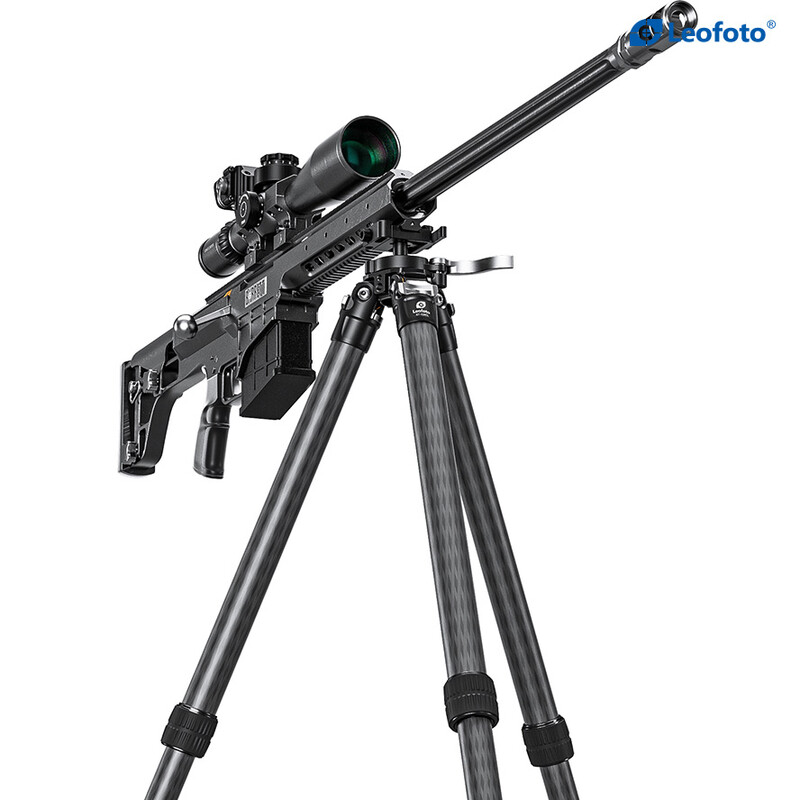 Leofoto ST-364CL carbon tripod with rifle mount