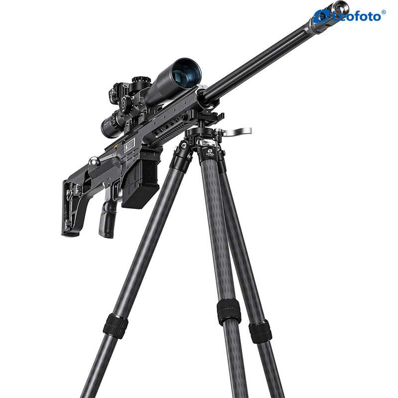 Leofoto ST-324C carbon tripod with rifle mount