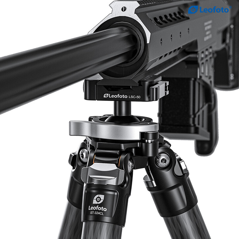 Leofoto ST-324CL carbon tripod with rifle mount
