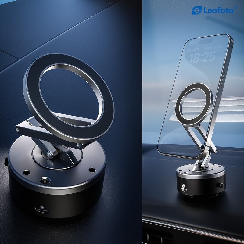 Leofoto Mounting PM-04 Magnetic mobile phone holder with electric suction cup