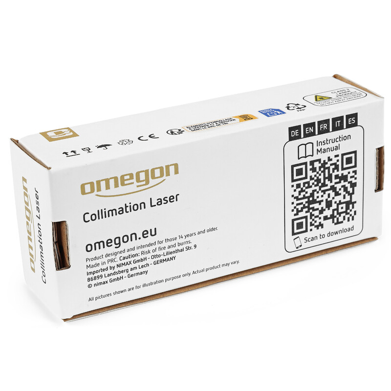 Omegon Justier-Laser Newton 1,25'' mit Sichtfenster Rev. B