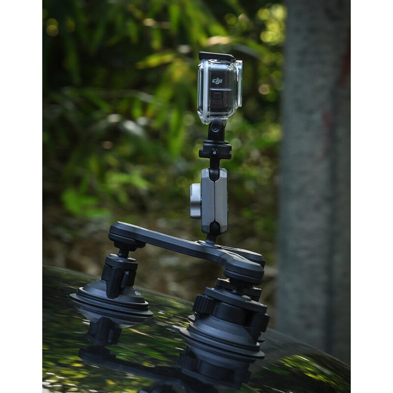 Leofoto LAC-05 Triple suction tripod for action cameras