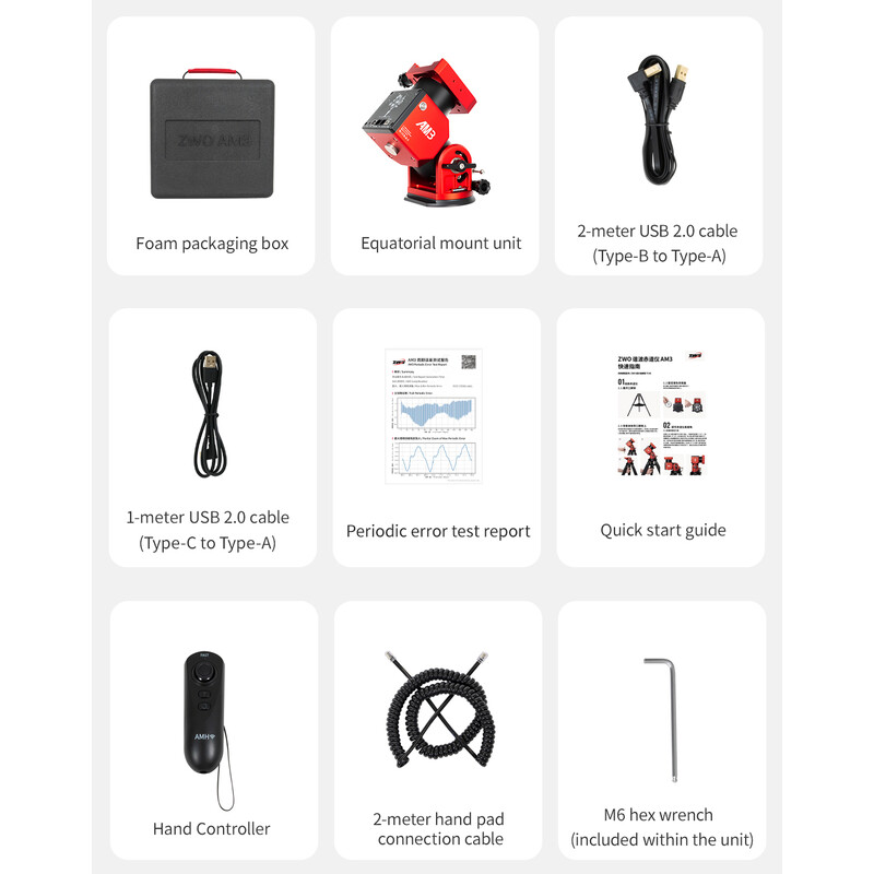 ZWO Montierung AM3N Harmonic Equatorial + Tripod TC40