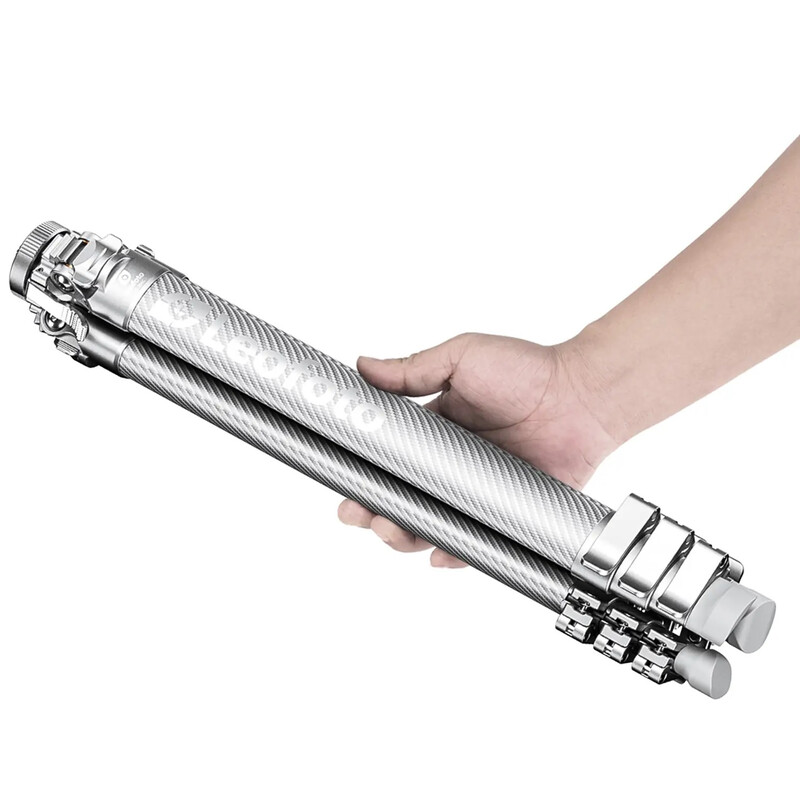 Leofoto Carbon-Dreibeinstativ AZ-235C+MBH-30 Azure Full silver
