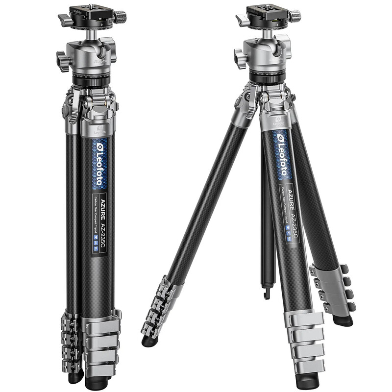 Leofoto Carbon-Dreibeinstativ AZ-235C+MBH-30 Azure Half Silver