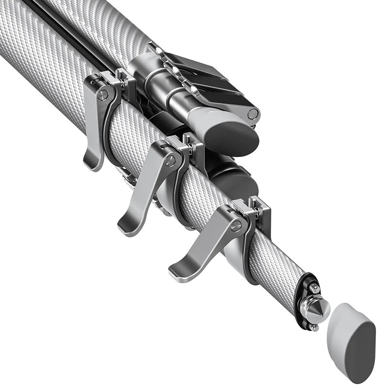 Leofoto Carbon-Dreibeinstativ AZ-204C+LH-30R Azure Full Silver