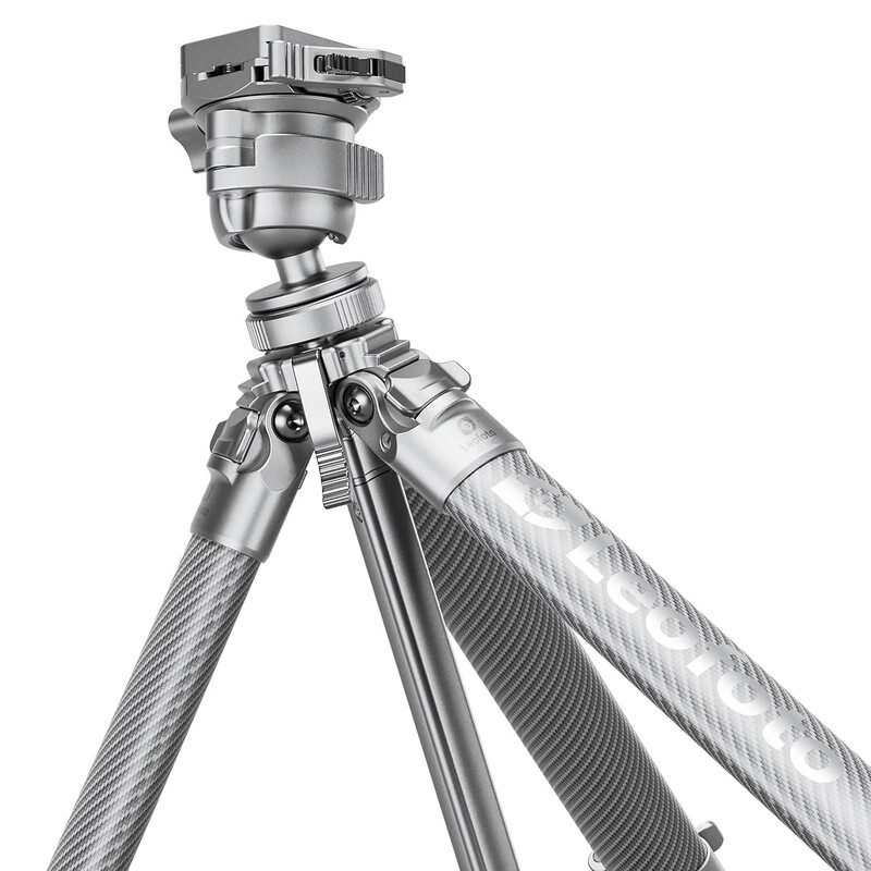 Leofoto Carbon tripod AZ-204C+LH-30R Azure Full Silver